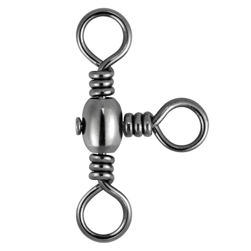 Dr.Fish 30 Pack Fishing 3 Way Swivels, 35-175LB, Three Way Barrel Swivels Fishing Tackle Catfish Rig #2 101Lb - Image 1
